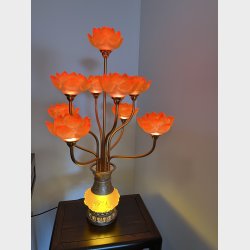 Lotus lampe s�lges som par (2 stk)